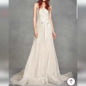 White by Vera Wang macrame Trumpet wedding dress